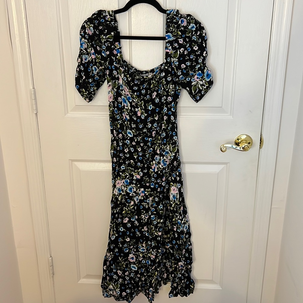 Zara bell sleeve midi floral dress